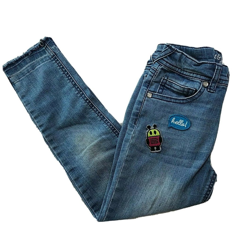 Cat & Jack Girls Jeans Blue 6 Light Wash Skinny
